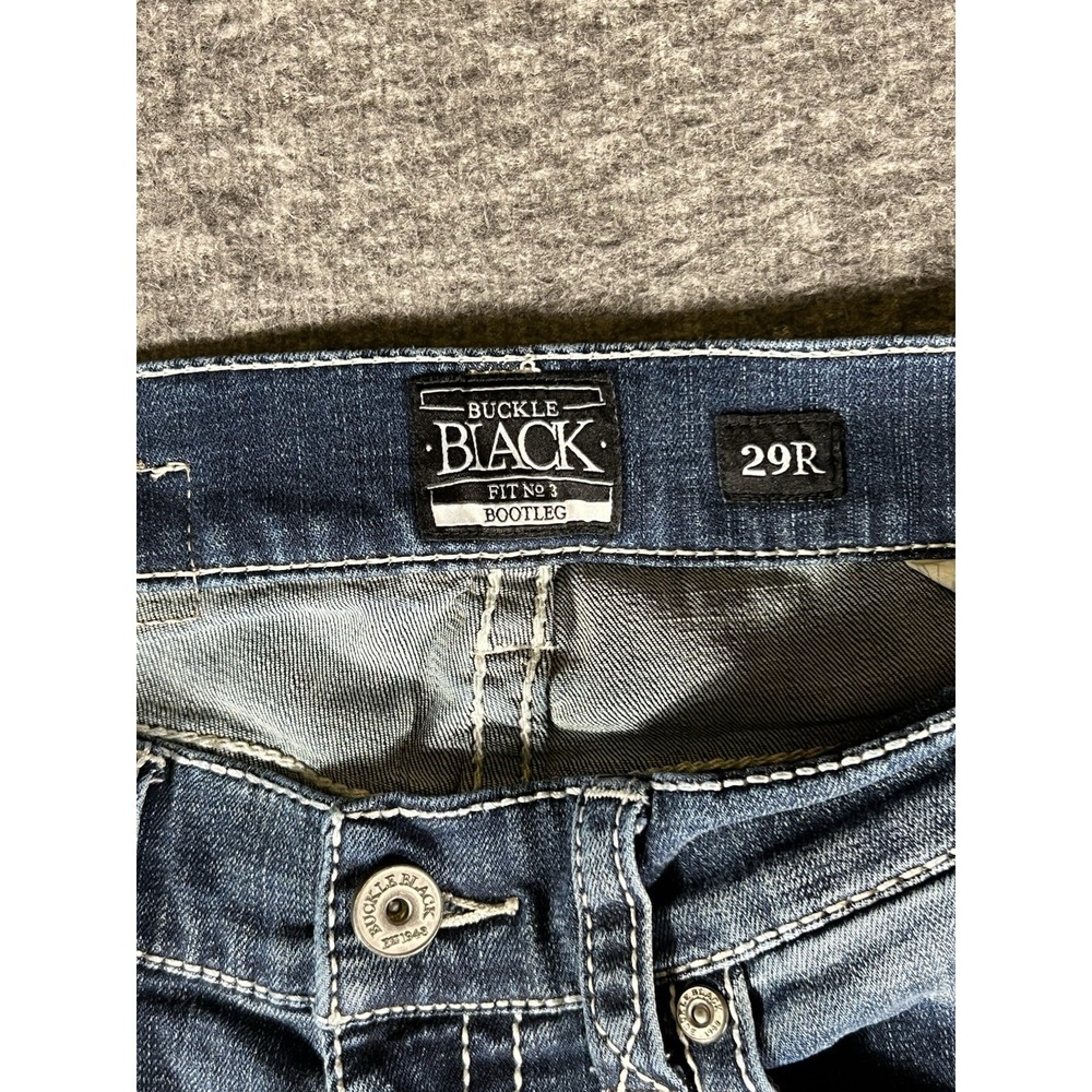Buckle‎ Black Bootleg Jeans Blue Denim Womens Size 29Rx23 - Picture 11 of 12